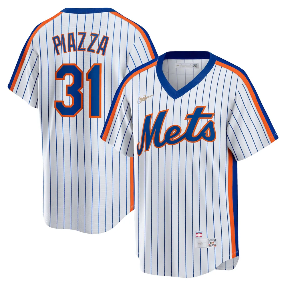 Men's New York Mets Mike Piazza Royal/Orange Cooperstown Collection Replica  Player Jersey