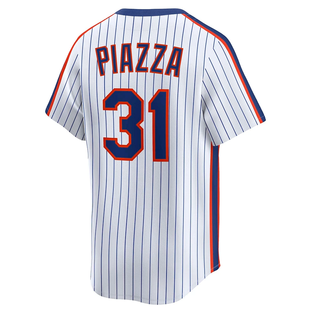 Men's Nike Mike Piazza White New York Mets Throwback Cooperstown Collection Limited Jersey