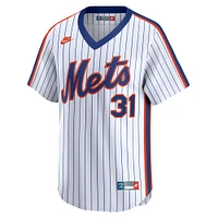 Maillot Nike Mike Piazza pour homme blanc New York Mets Throwback Cooperstown Limited