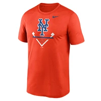 T-shirt de performance Big & Tall Icon Legend des New York Mets Nike orange pour homme