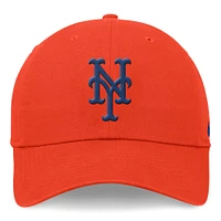 Casquette réglable orange Nike New York Mets Club pour homme