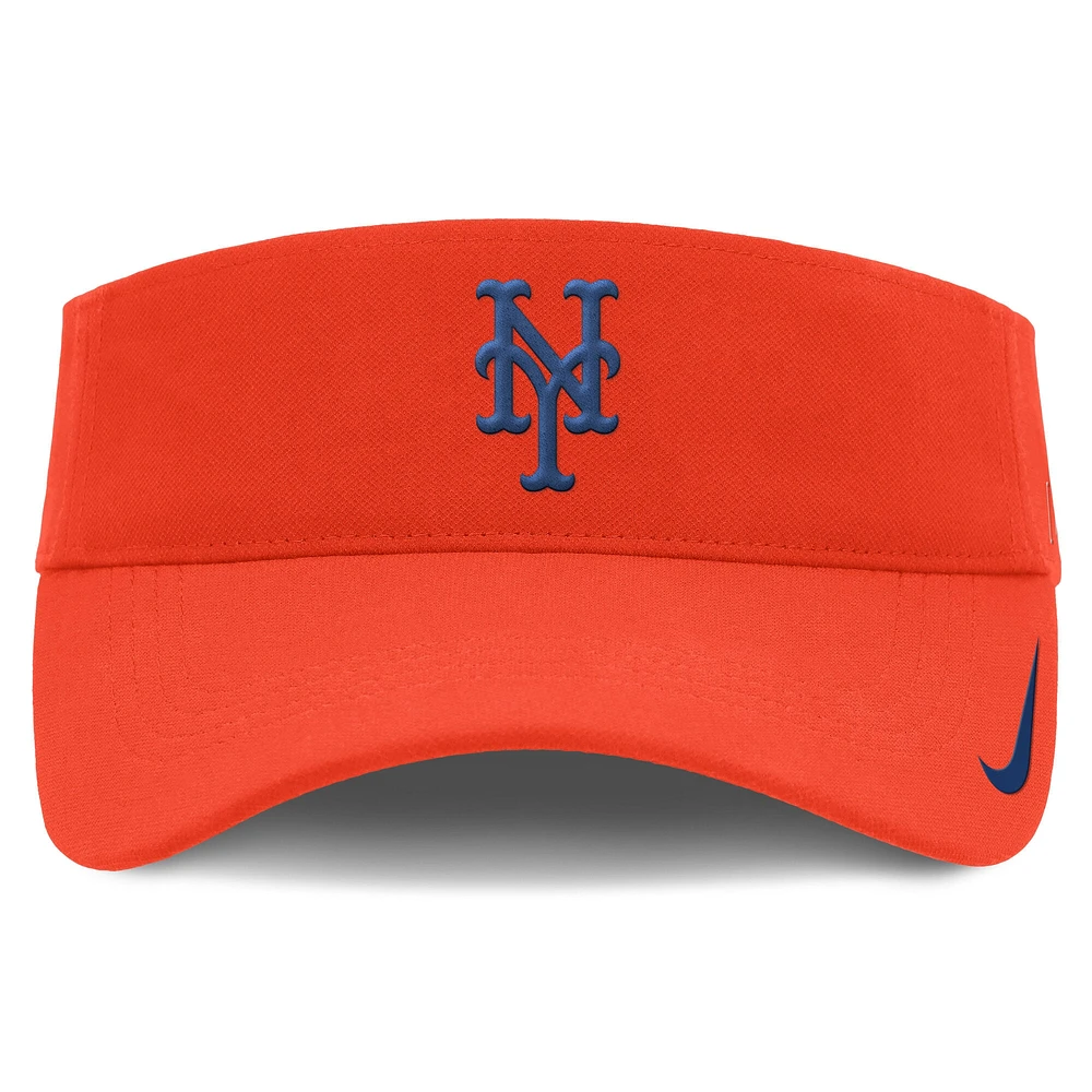 Visière ajustable Nike Orange New York Mets Primetime Bozz Ace Performance pour homme