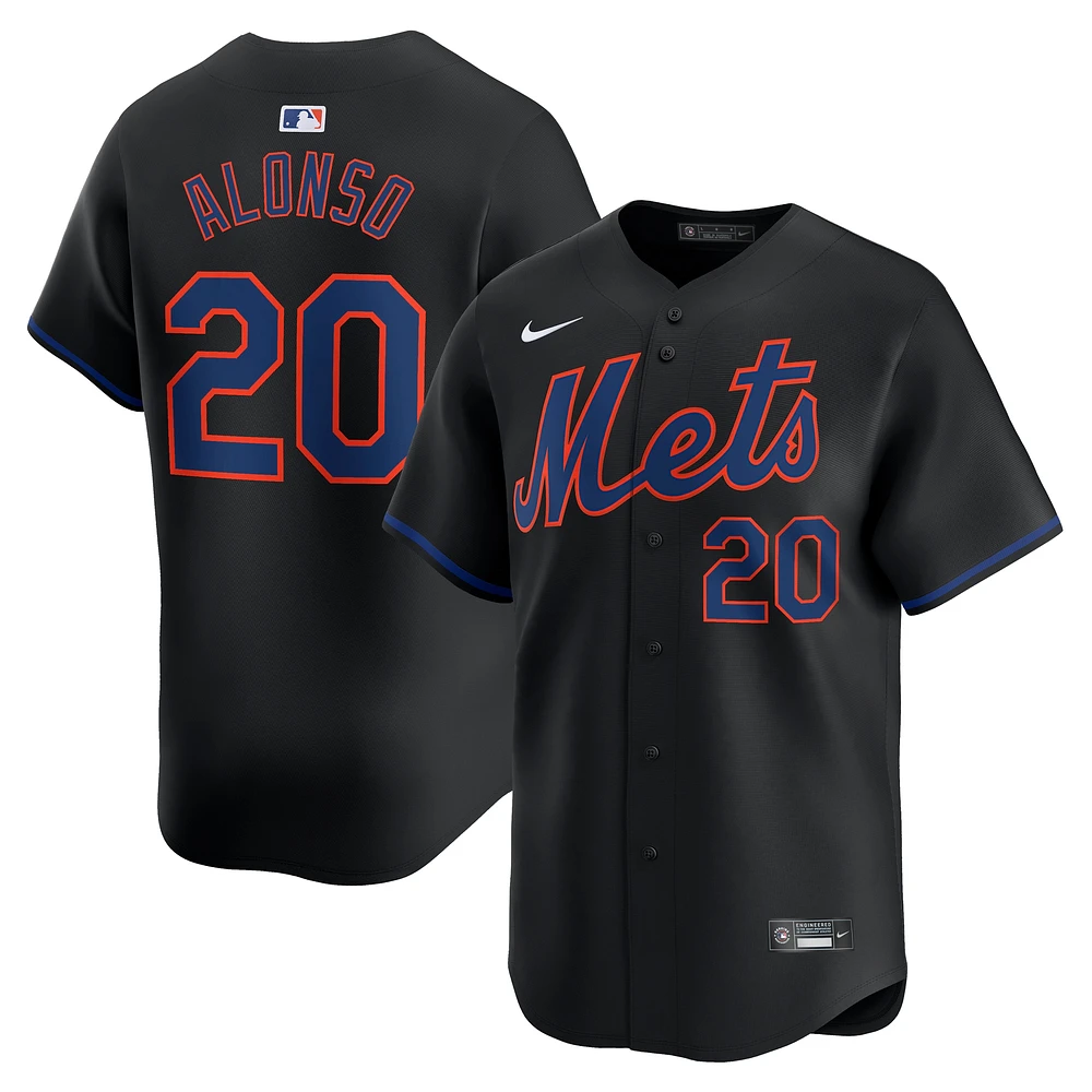 Men's Nike Pete Alonso Black New York Mets Alternate Limited Player Jersey