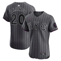 Men's Nike Pete Alonso Gray New York Mets City Connect Elite Jersey