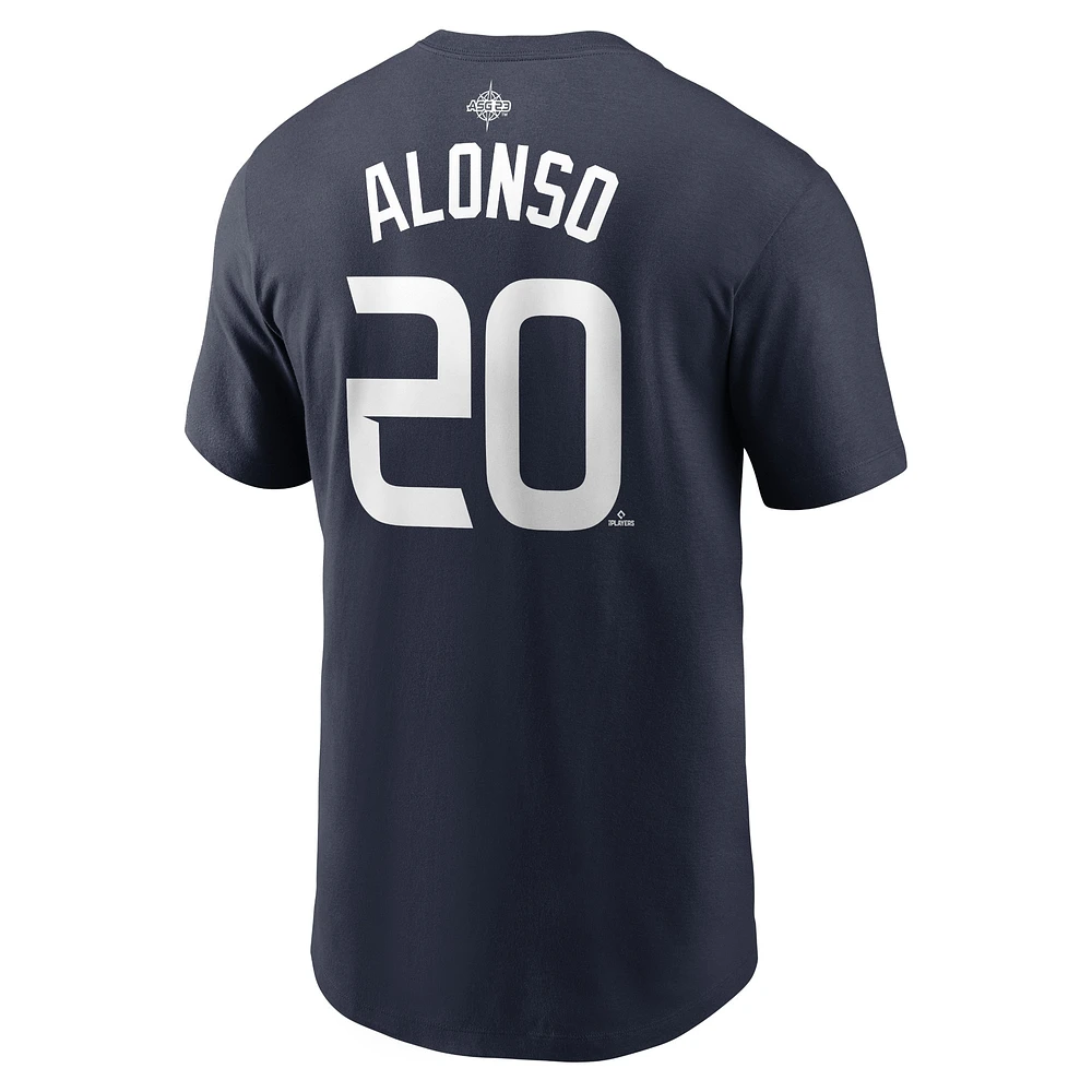 T-shirt Nike Pete Alonso pour homme, bleu marine, nom et numéro du match des étoiles de la MLB 2023