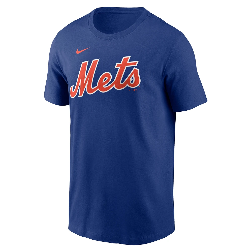 T-shirt avec nom et numéro Nike Pete Alonso Royal New York Mets Fuse pour homme