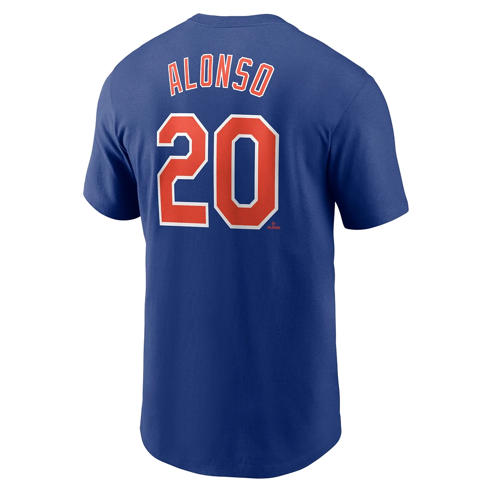 T-shirt avec nom et numéro Nike Pete Alonso Royal New York Mets Fuse pour homme