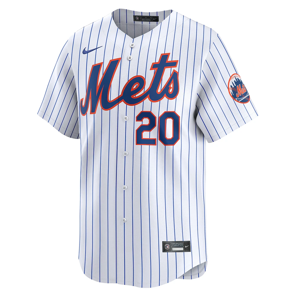 Maillot Nike Pete Alonso pour homme, blanc, New York Mets, domicile limité, joueur limité