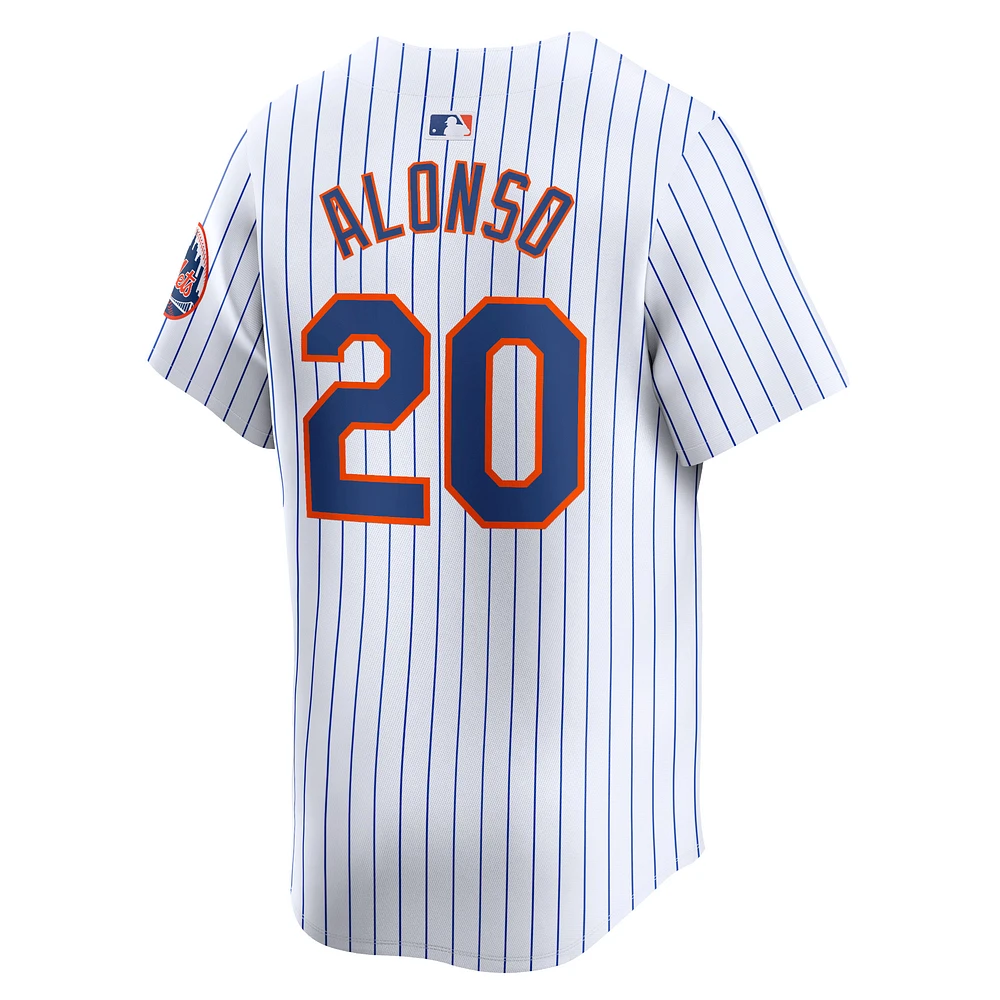 Maillot Nike Pete Alonso pour homme, blanc, New York Mets, domicile limité, joueur limité