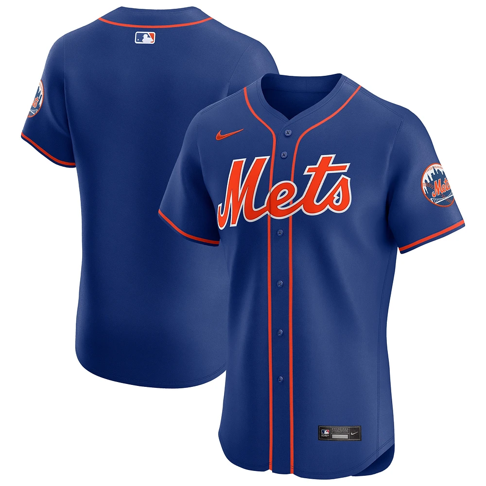 Men's Nike Royal New York Mets Alternate Vapor Premier Elite Patch Jersey