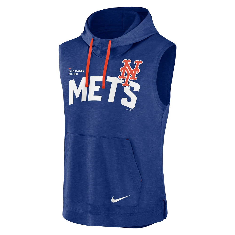 Men's Nike Royal New York Mets Athletic Sleeveless Hooded T-Shirt