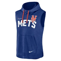 T-shirt à capuche sans manches Nike Royal New York Mets Athletic pour homme