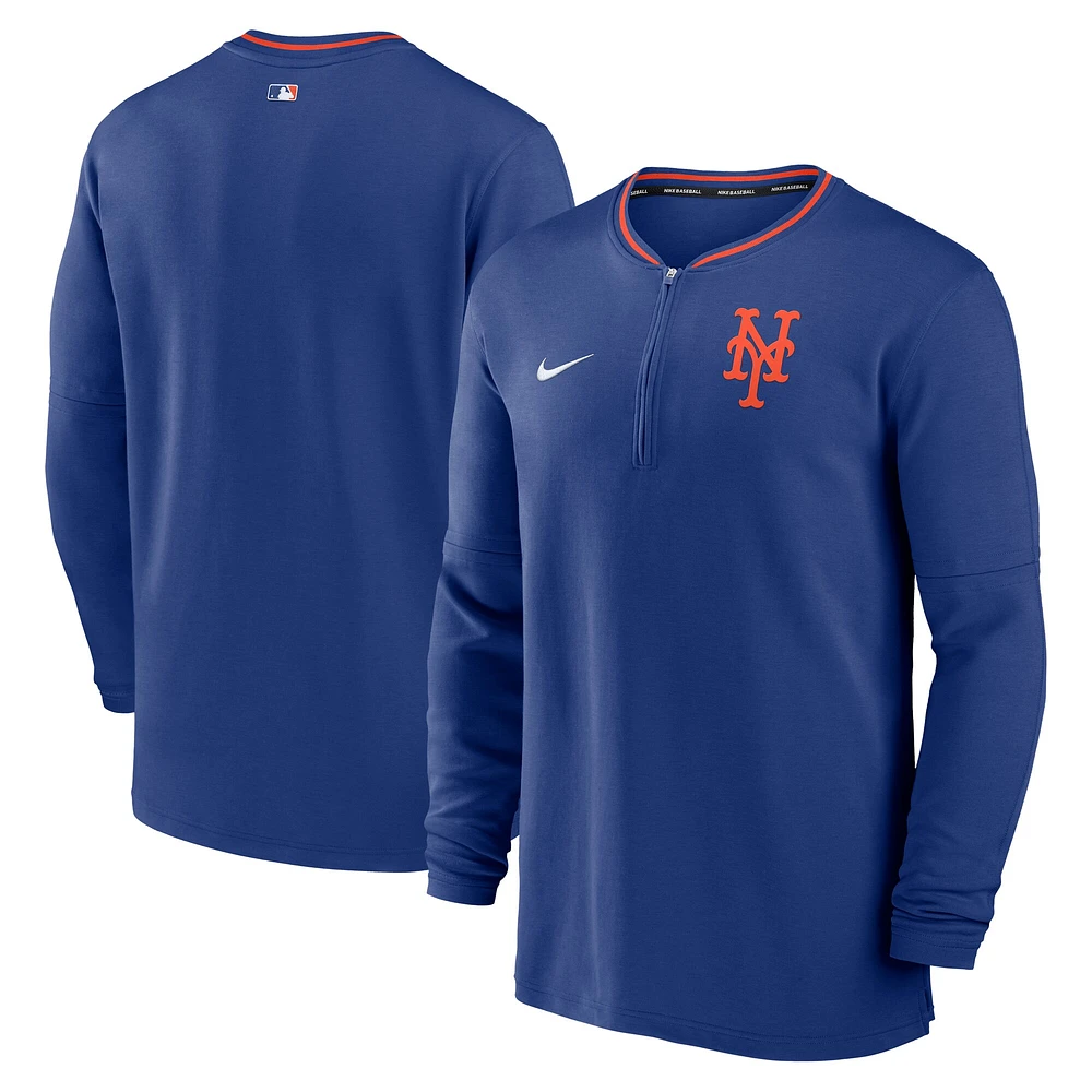 Men's Nike Royal New York Mets Authentic Collection Performance Half-Zip Top