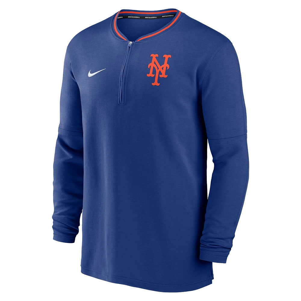 Men's Nike Royal New York Mets Authentic Collection Performance Half-Zip Top