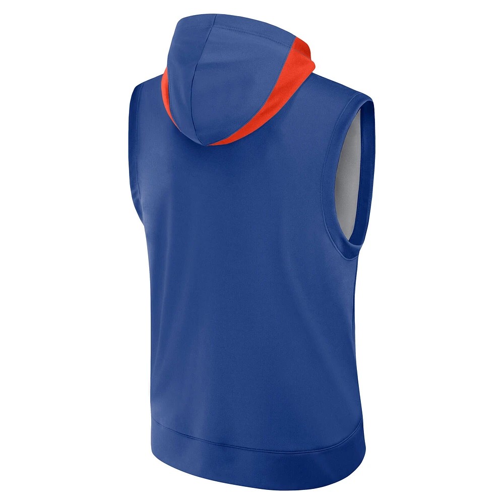 Sweat à capuche sans manches Nike Royal New York Mets Authentic Collection Performance pour homme
