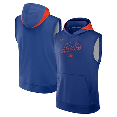 Sweat à capuche sans manches Nike Royal New York Mets Authentic Collection Performance pour homme