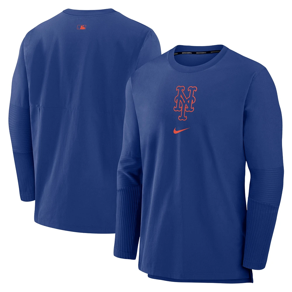 Sweat-shirt à enfiler Nike Royal New York Mets Authentic Collection Player Performance pour homme