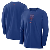 Men's Nike Royal New York Mets Authentic Collection Player Performance Pullover Sweatshirt