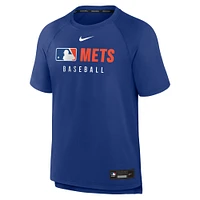 Men's Nike Royal New York Mets Authentic Collection Pregame Raglan Performance T-Shirt