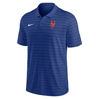 Polo de performance à rayures Victory pour homme Royal New York Mets Authentic Collection Nike