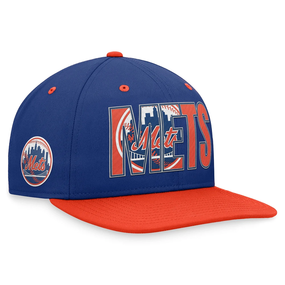 Casquette Nike Royal New York Mets Cooperstown Collection Pro Snapback pour homme