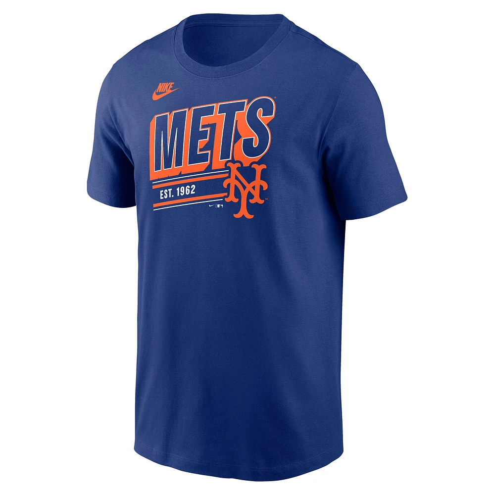 T-shirt rétro Nike Royal New York Mets Cooperstown pour homme