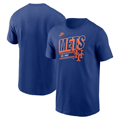 T-shirt rétro Nike Royal New York Mets Cooperstown pour homme