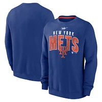 Men's Nike  Royal New York Mets Cooperstown Collection Team Shout Out Pullover Sweatshirt