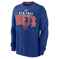 Men's Nike  Royal New York Mets Cooperstown Collection Team Shout Out Pullover Sweatshirt