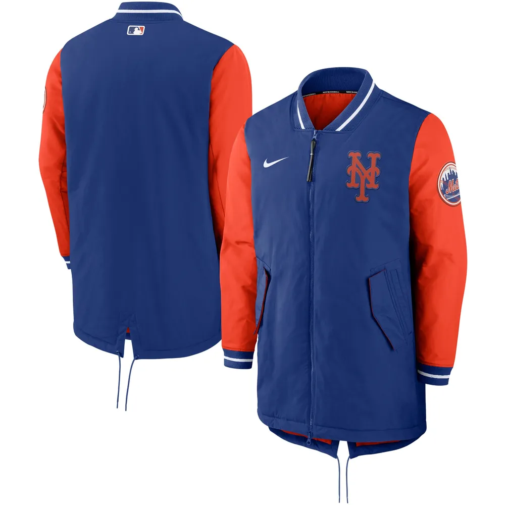 Veste entièrement zippée Nike Royal New York Mets Dugout Performance pour homme