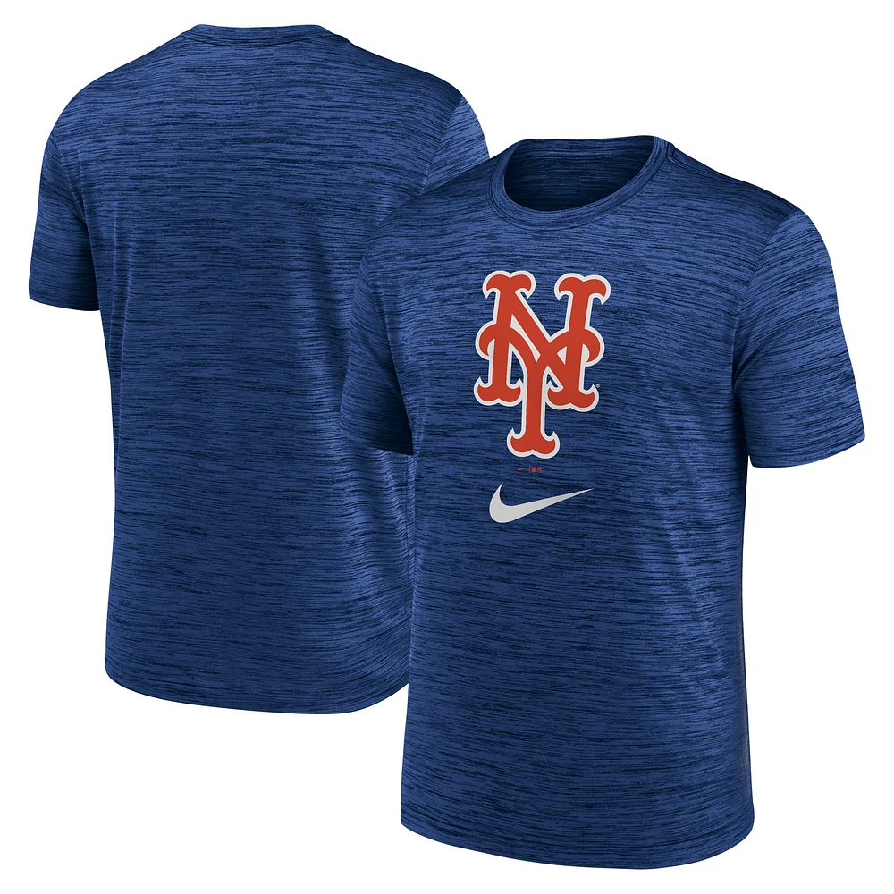 T-shirt Velocity Performance avec logo des Mets de New York Royal Nike pour homme