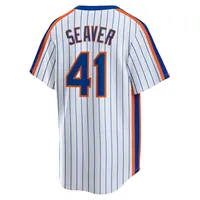 Maillot Nike Tom Seaver pour homme, blanc, New York Mets, domicile, collection Cooperstown, joueur