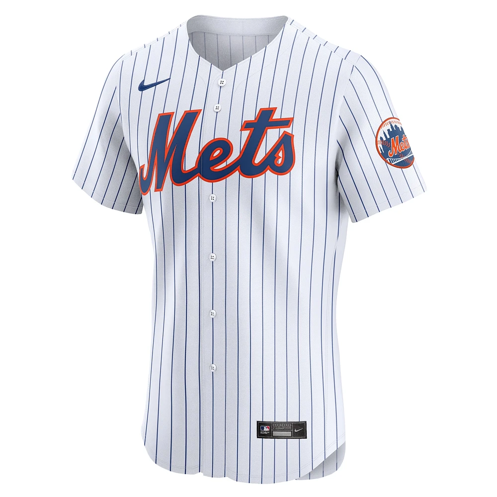 Maillot Nike pour homme blanc New York Mets Domicile Elite