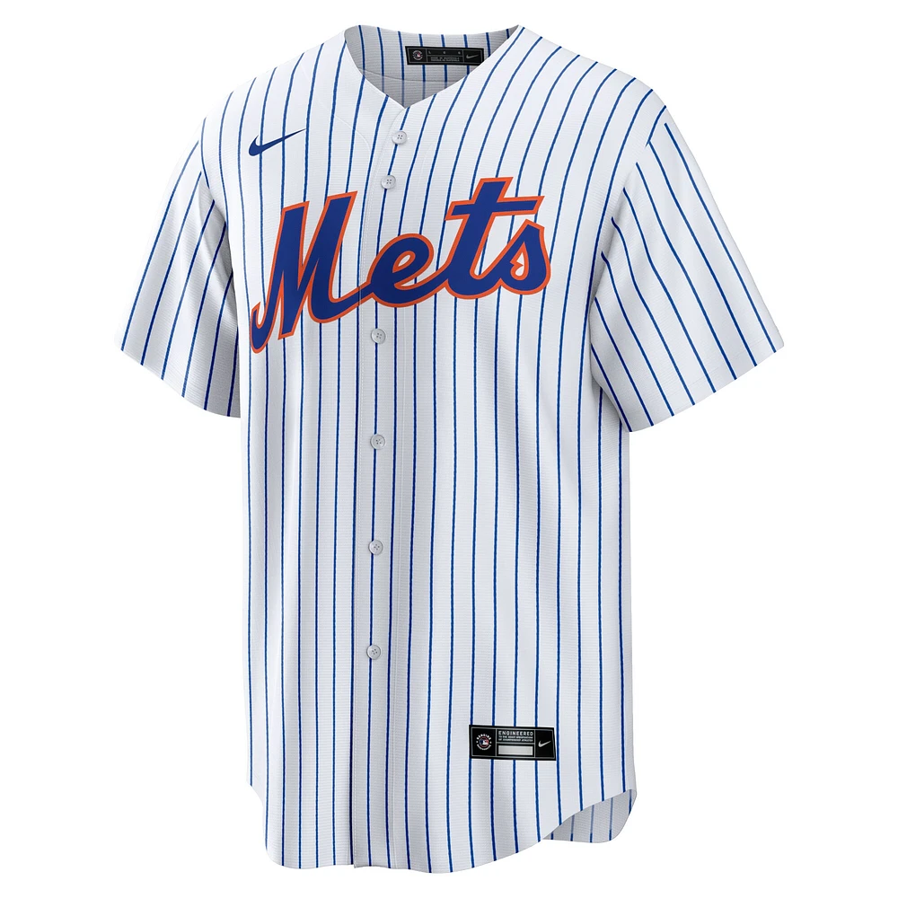 Maillot de l'équipe réplique domicile des New York Mets Nike blanc pour homme