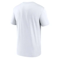 T-shirt Nike blanc pour homme avec logo New York Mets Icon Legend Performance