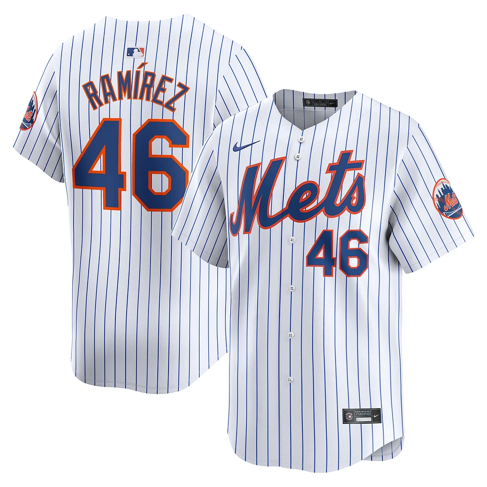 Men's Nike Yohan Ramirez White New York Mets Home Limited Player Jersey