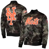 NEW YORK METS CAMO LOGO VARSITY JACKET (BLACK/CAMO) – Pro Standard