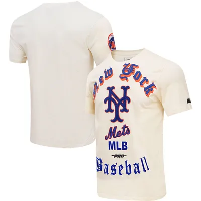 New York Mets Pro Standard Cooperstown Collection Old English T-Shirt - Cream