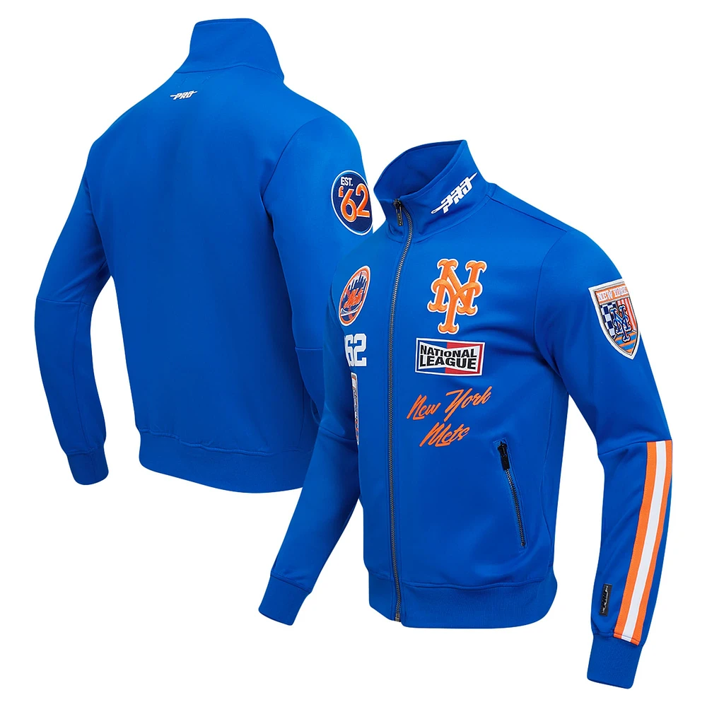 Men's Pro Standard Royal New York Mets Fast Lane Full-Zip Track Jacket