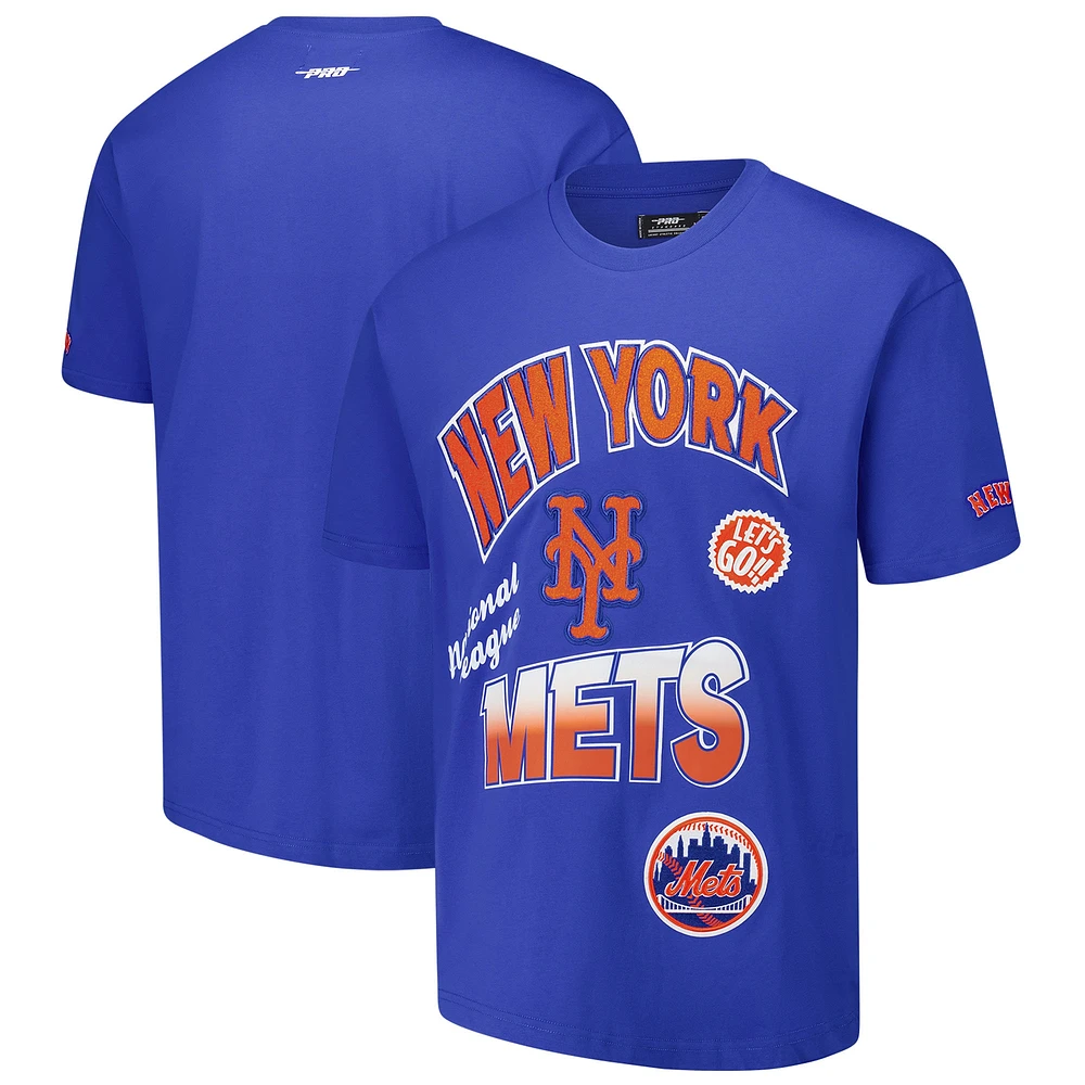 Men's Pro Standard Royal New York Mets Turn It Up Dropped Shoulder T-Shirt