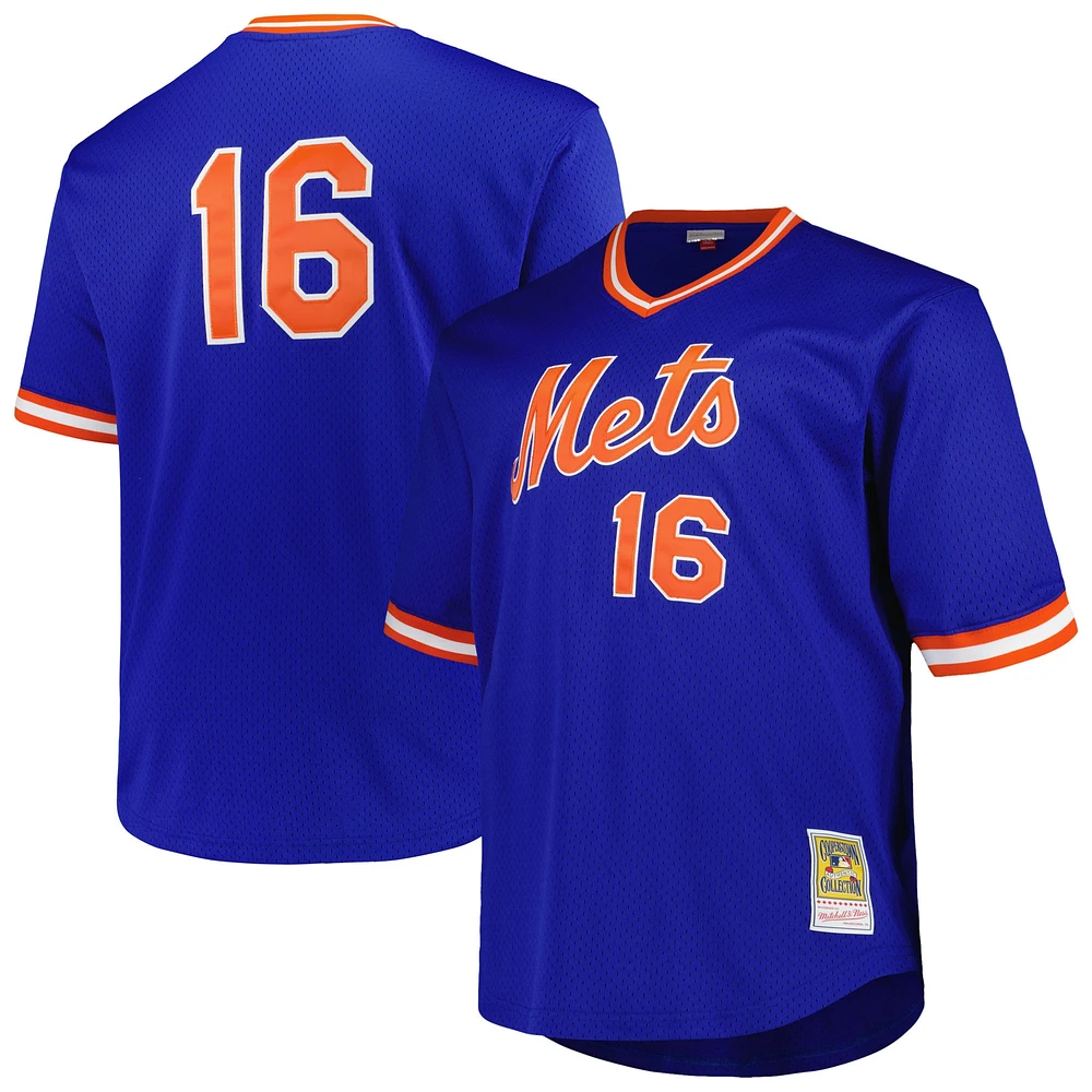 Profil pour homme Dwight Gooden Royal New York Mets Big & Tall Cooperstown Collection Maillot d'entraînement au bâton en maille