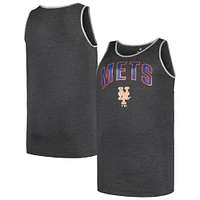 Men's Profile Heather Charcoal New York Mets Big & Tall Arch Over Logo Tank Top