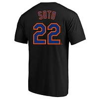 Men's Profile Juan Soto Black New York Mets Big & Tall Name Number T-Shirt