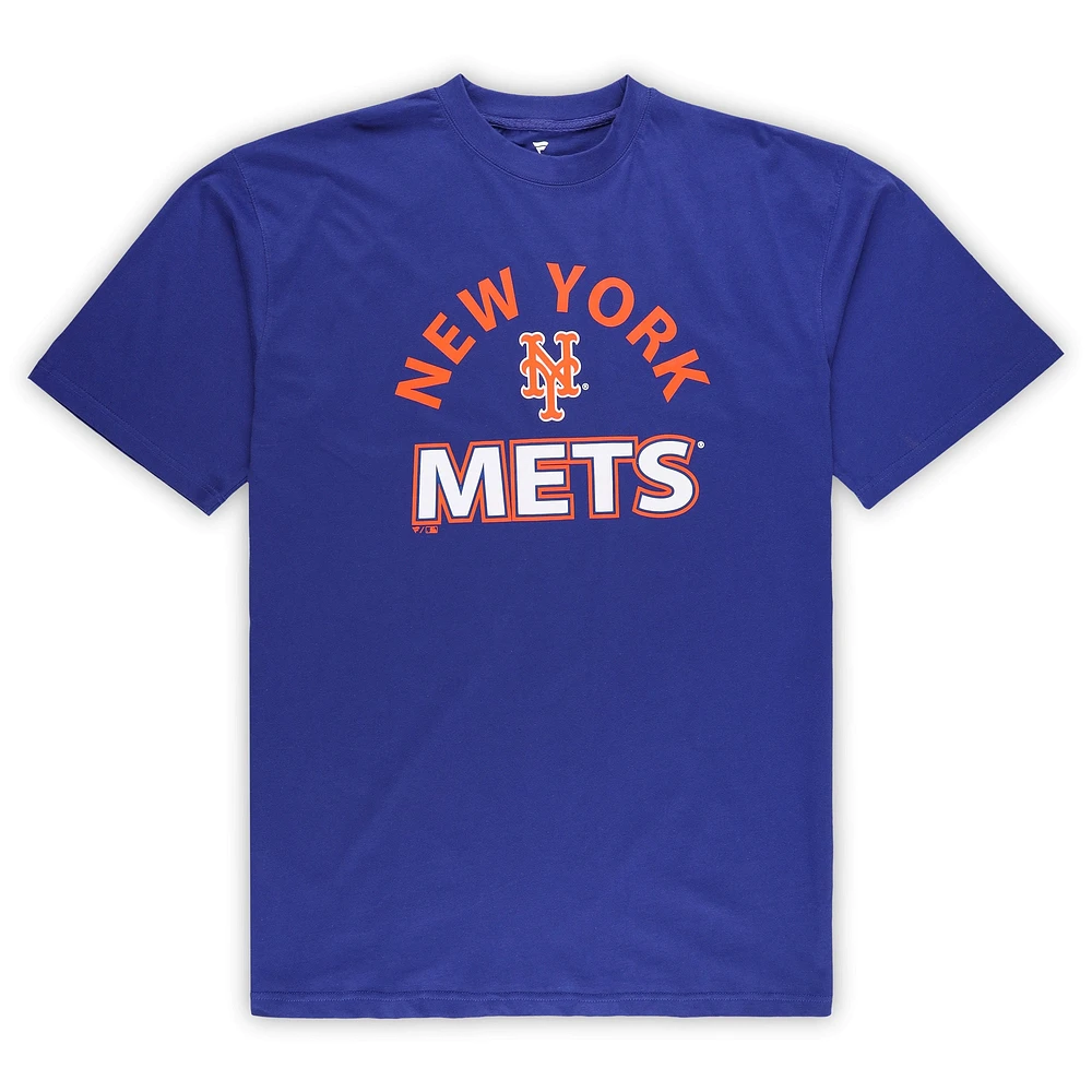 Men's Profile New York Mets Big & Tall T-Shirt Shorts Combo Set