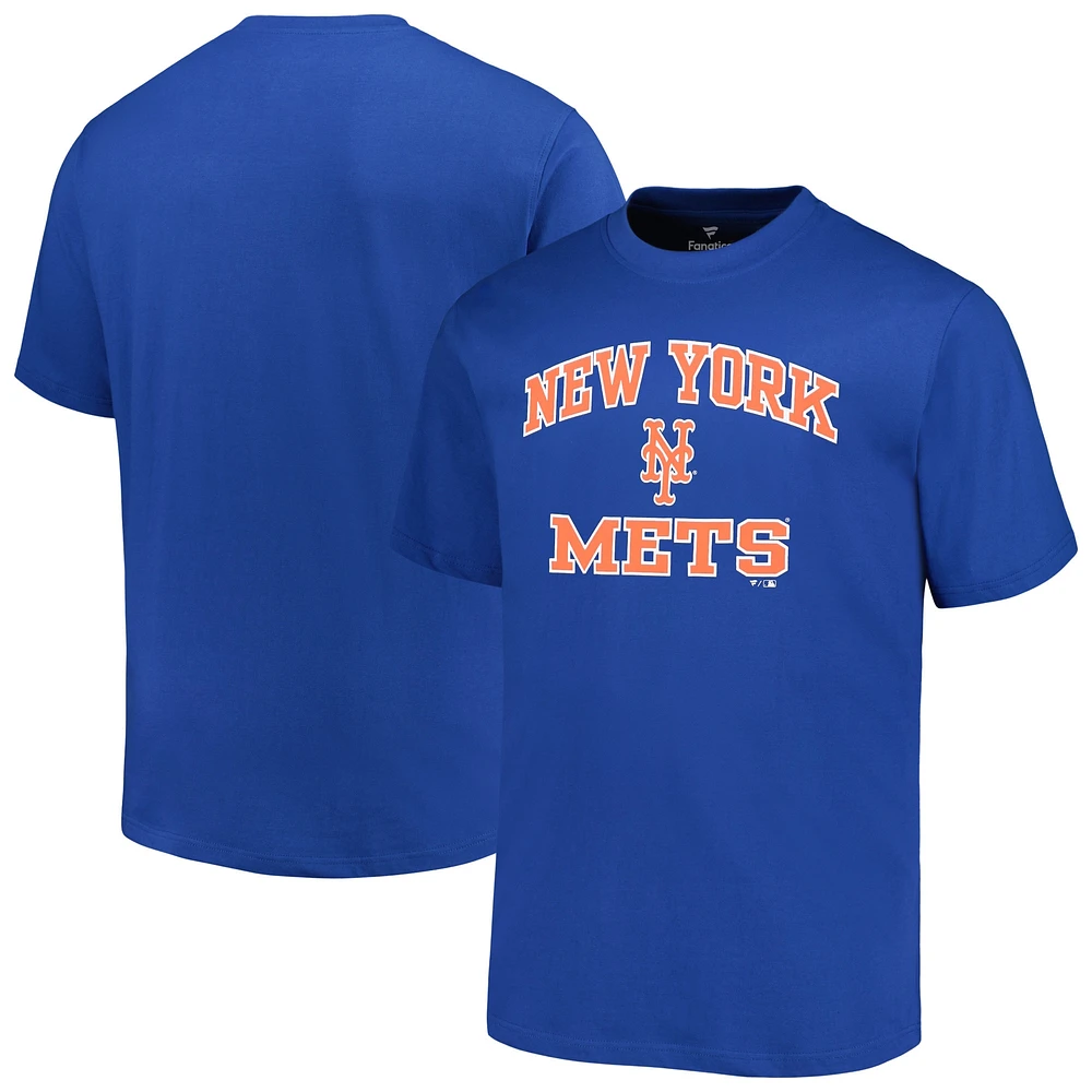 Men's Profile Royal New York Mets Big & Tall Heart Soul T-Shirt