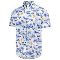 Chemise boutonnée Reyn Spooner New York Mets Kekai blanche pour homme