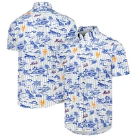 Chemise boutonnée Reyn Spooner New York Mets Kekai blanche pour homme