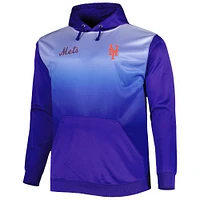 Men's Royal New York Mets Fade Sublimated Fleece Pullover Hoodie