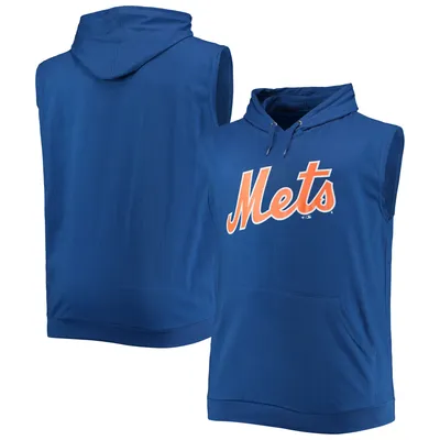 Sweat à capuche sans manches Royal New York Mets Jersey Muscle pour homme