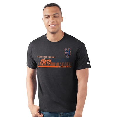 Men's Starter  Black New York Mets Prime Time Team T-Shirt